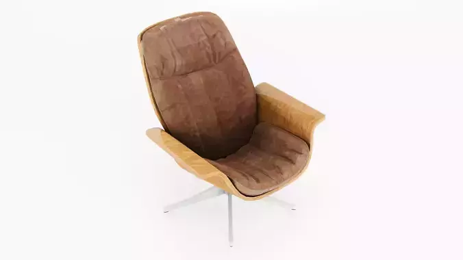 Modern Scandinavian Lounge Chair   3D Model