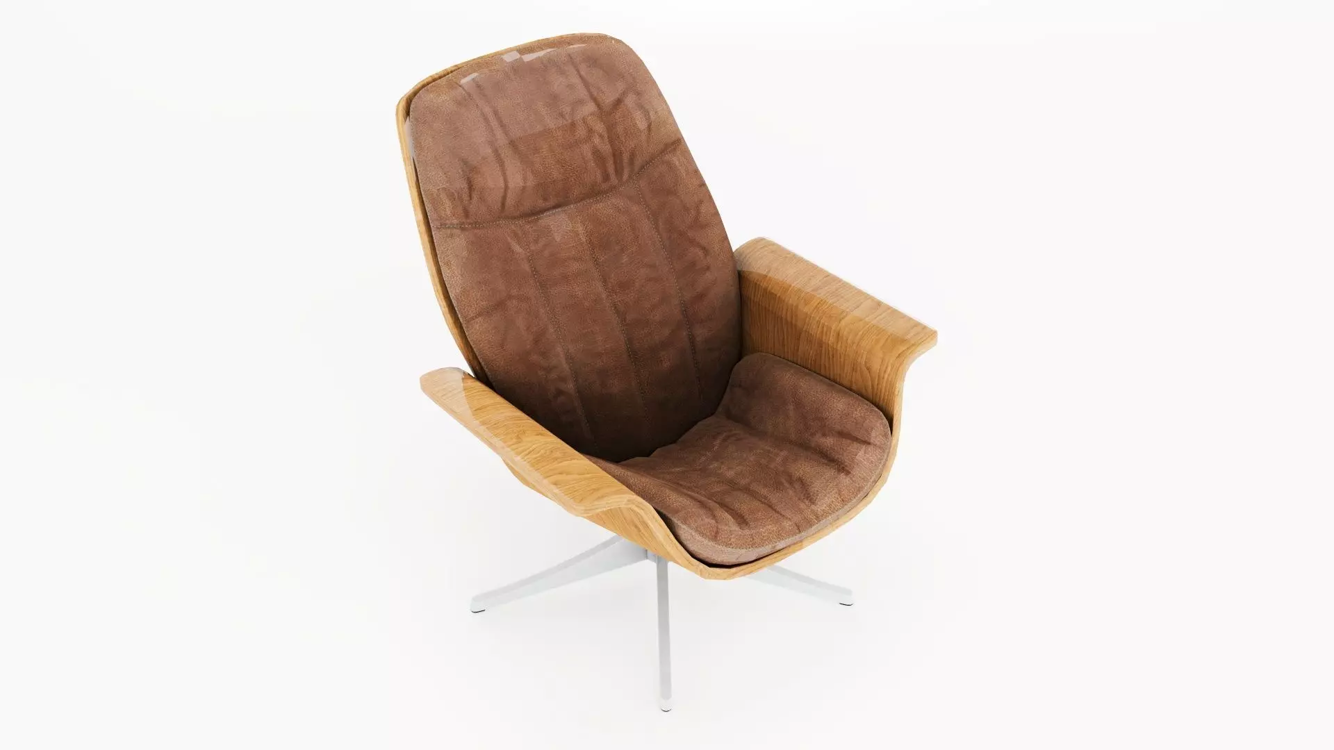 Modern Scandinavian Lounge Chair 3D Model Free low-poly 3D model