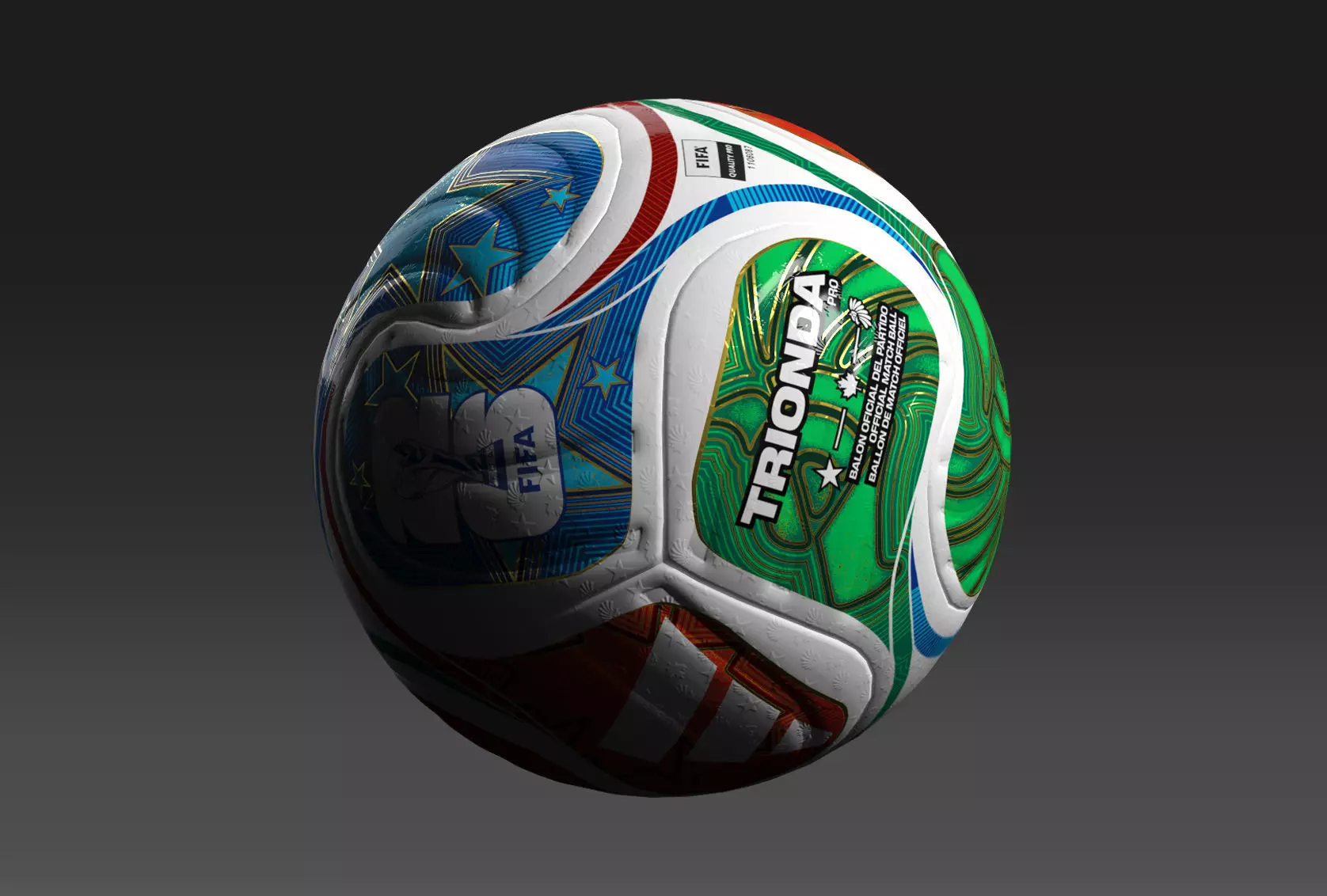 FIFA 2026 Pro ball Adidas Trionda Low poly Low-poly 3D model_4