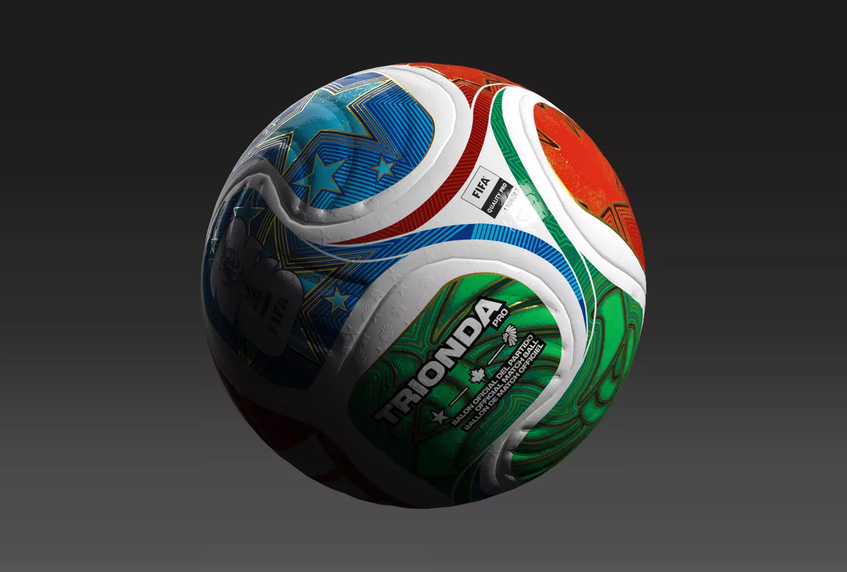 FIFA 2026 Pro ball Adidas Trionda Low poly Low-poly 3D model_3