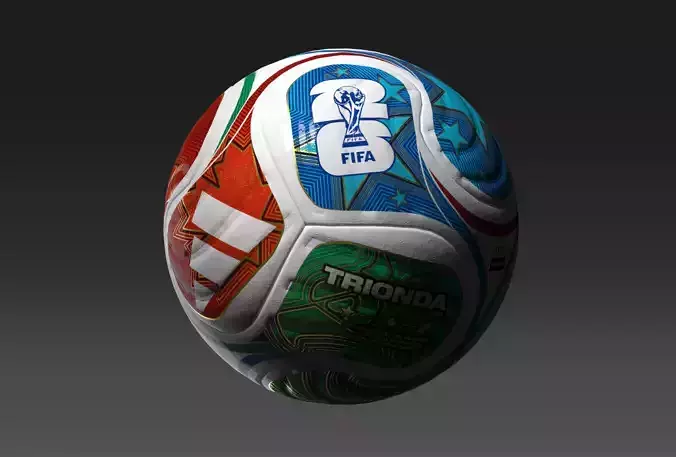 FIFA 2026 Pro ball Adidas Trionda Low poly Low-poly 3D model FIFA 2026 Pro ball Adidas Trionda Low poly Low-poly 3D model