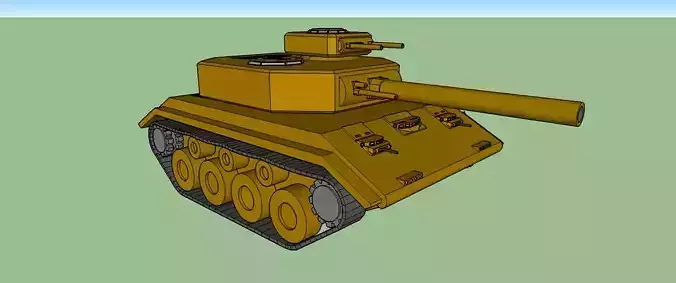 WW2 Tank 3D Model - Static Exterior