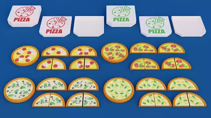Cartoon Fast Food Pack Low-poly 3D model 4