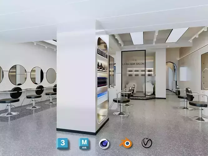 Complete Barbershop Furniture Tools Kit