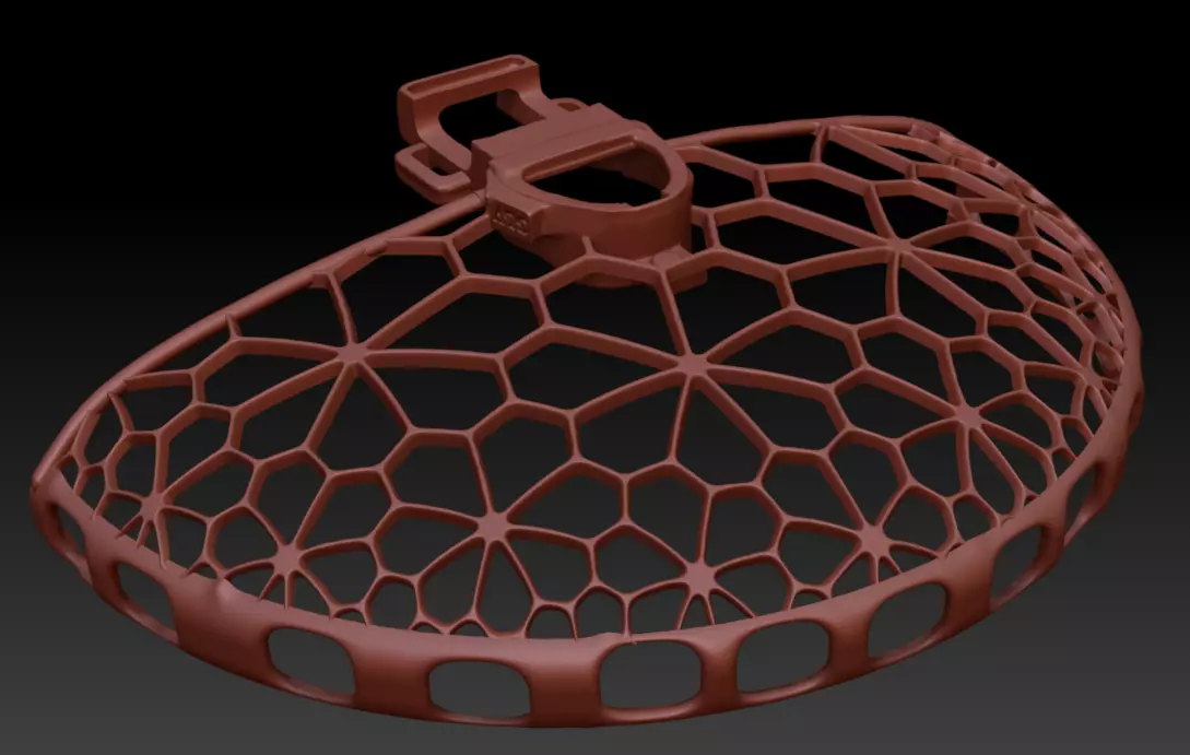Voronoi Helix Protector 3D print model_11