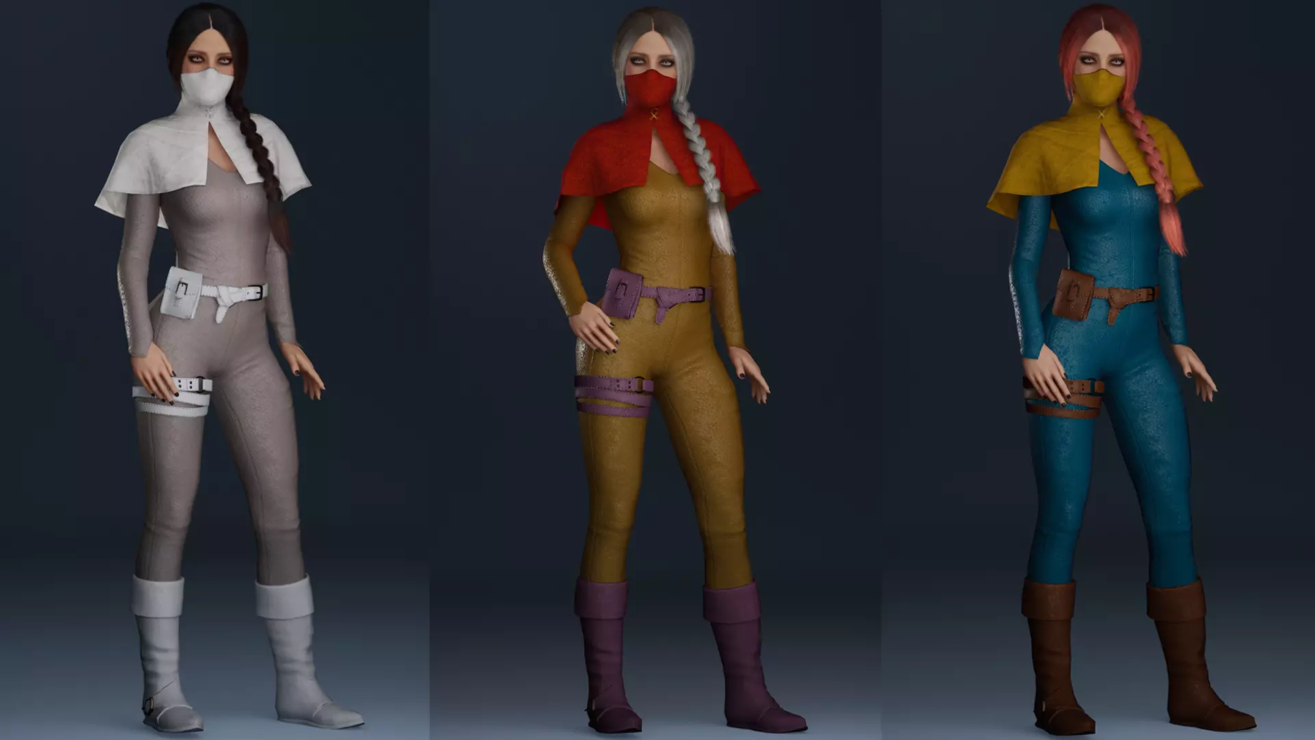 Rogue Low-poly 3D model_9