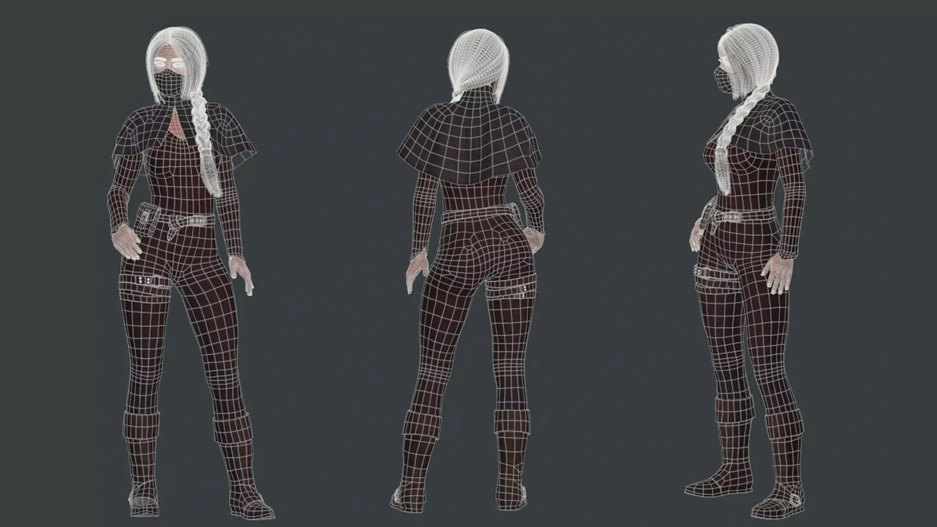 Rogue Low-poly 3D model_7