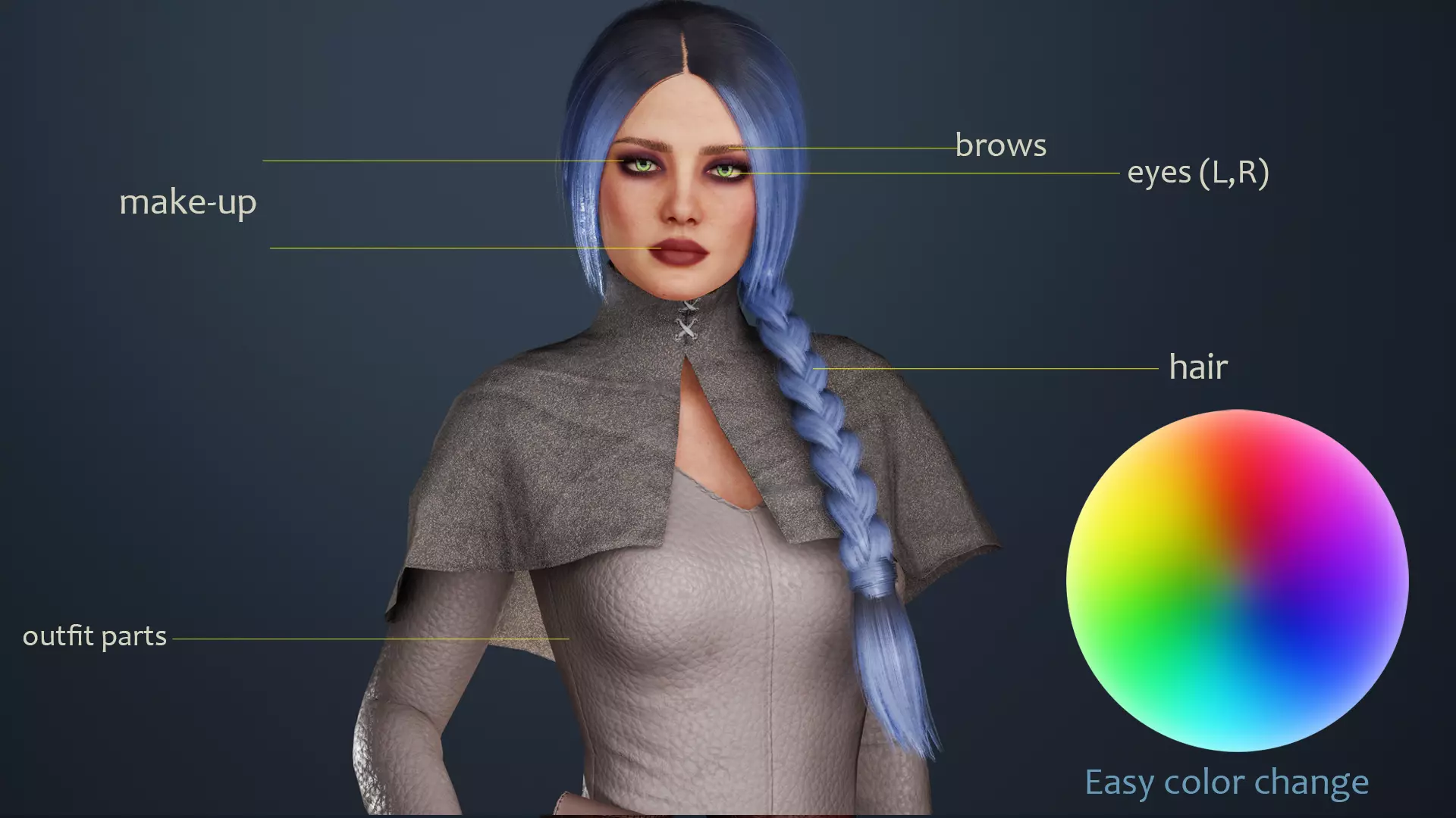 Rogue Low-poly 3D model_11