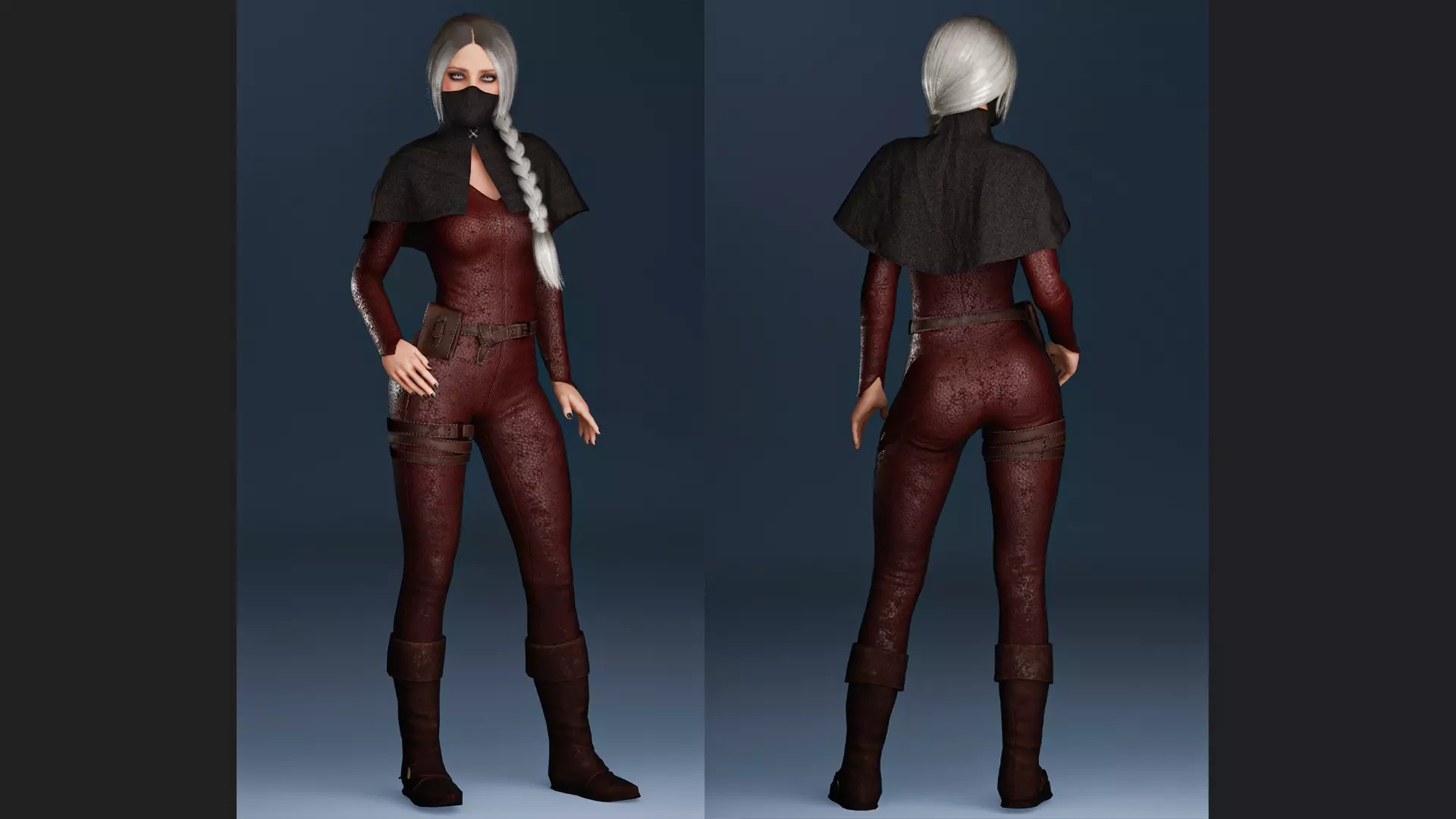 Rogue Low-poly 3D model_6