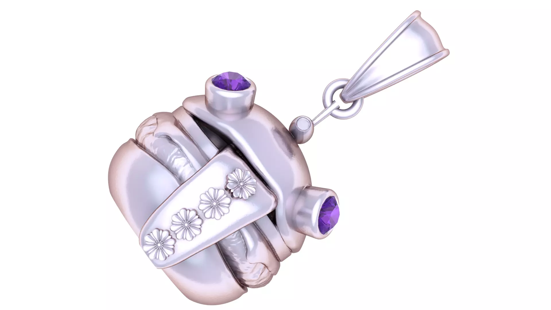 Frog Burger Pendant 3D print model_2