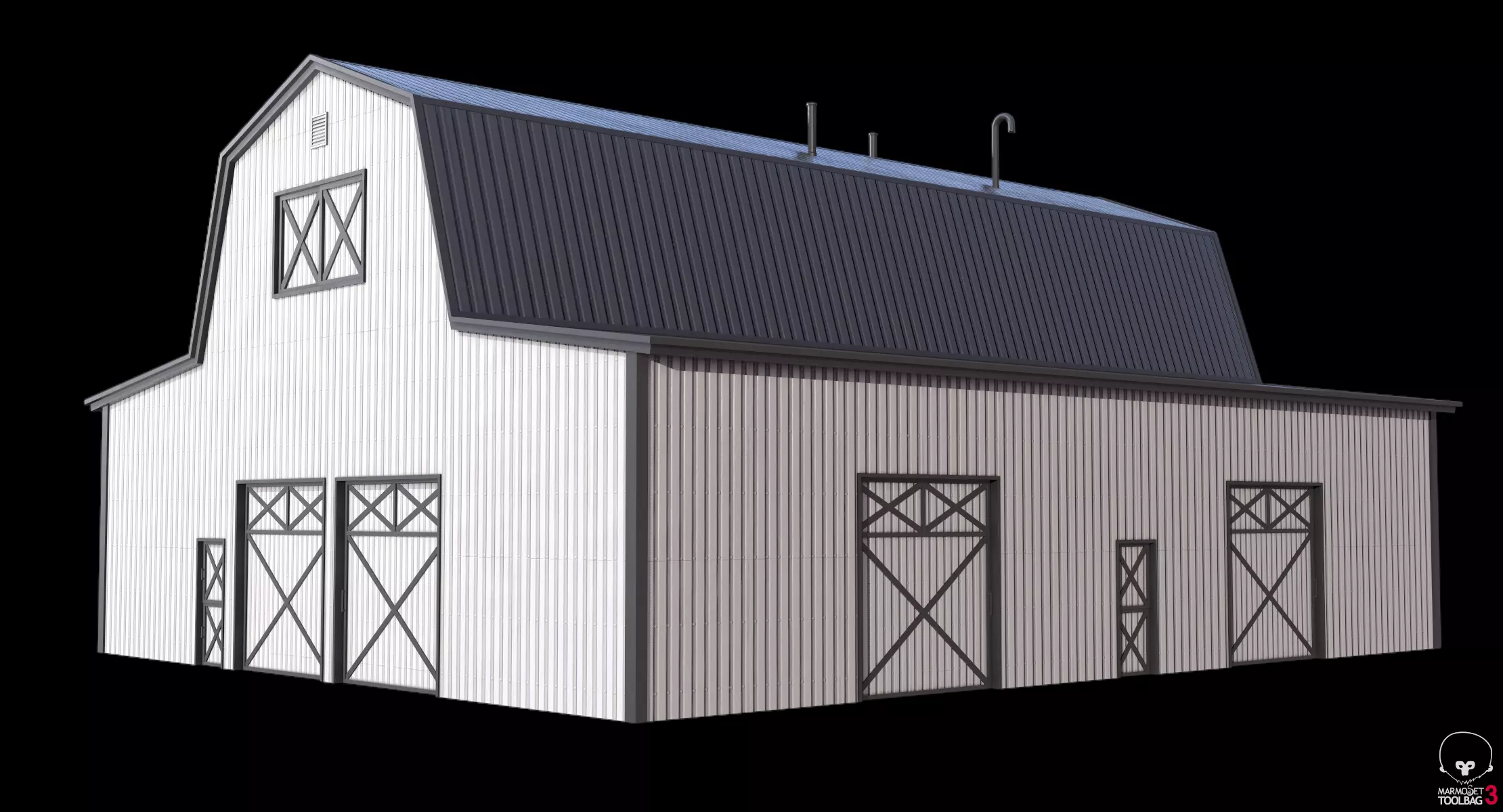 Farm Barn  19 PBR Low-poly 3D model_9