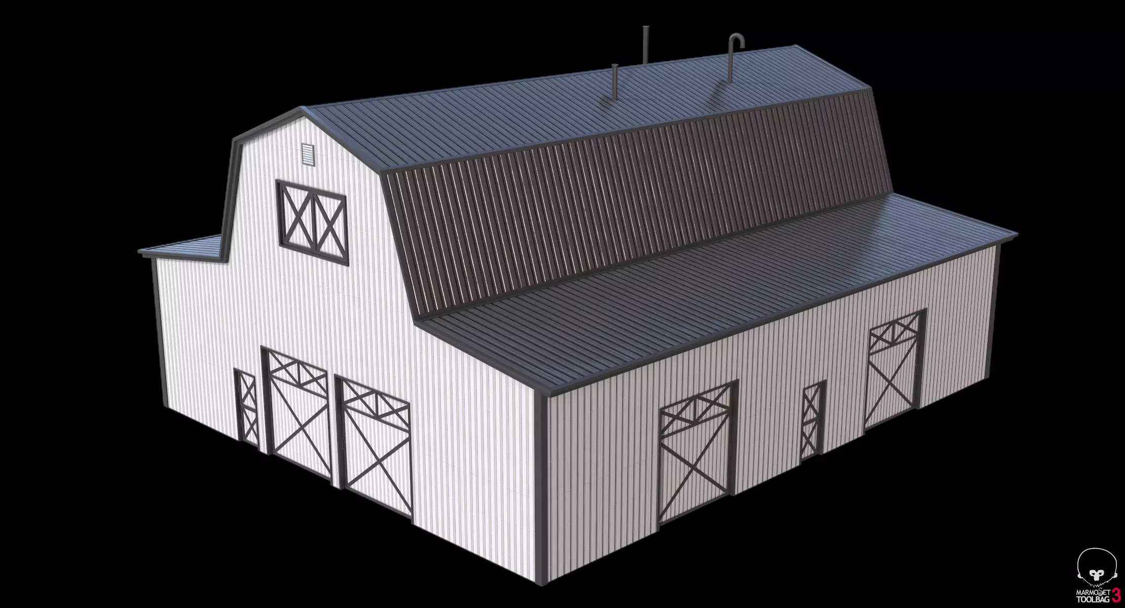 Farm Barn  19 PBR Low-poly 3D model_12