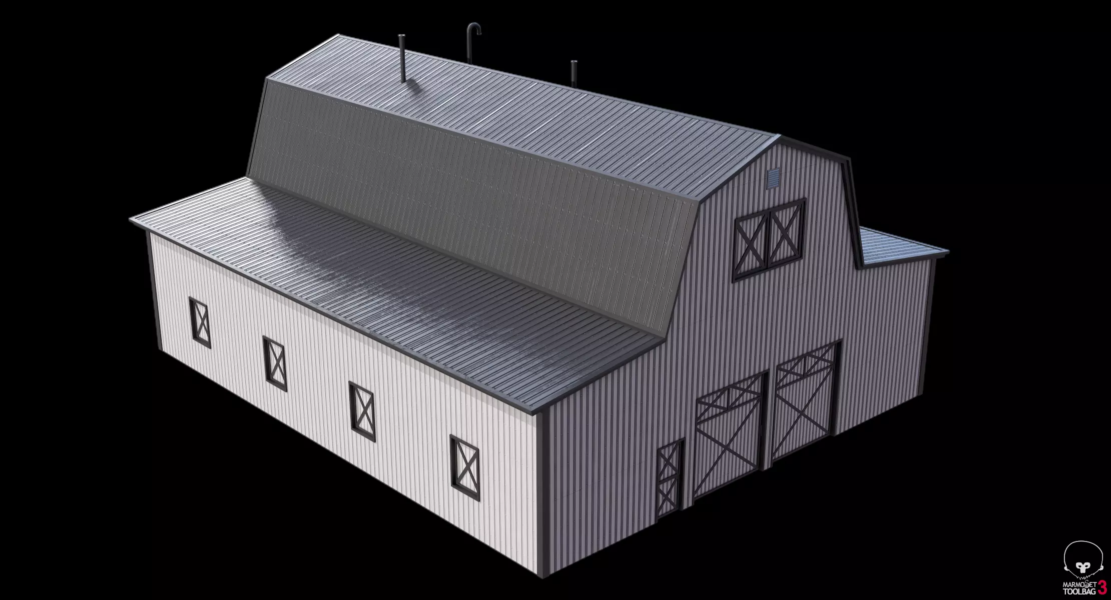 Farm Barn  19 PBR Low-poly 3D model_13