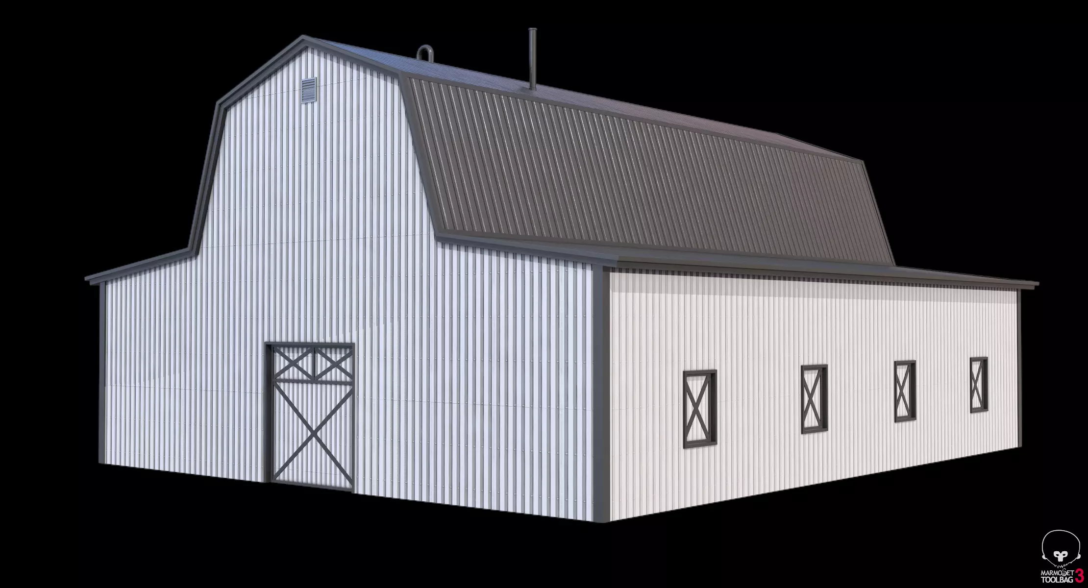 Farm Barn  19 PBR Low-poly 3D model_10