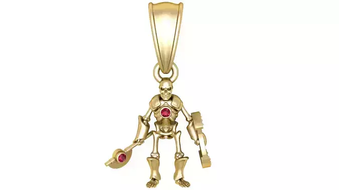 Skeleton Warrior Pendant