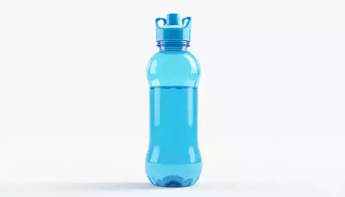 Cartoon Water Bottle 3D Model  Pixar Style Game-Ready Free low-poly 3D model