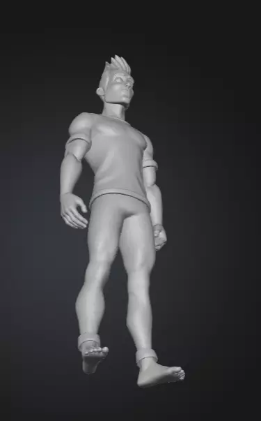 Game Ready Low Poly Male Base Mesh Animation Optimized Low-poly 3D model_4