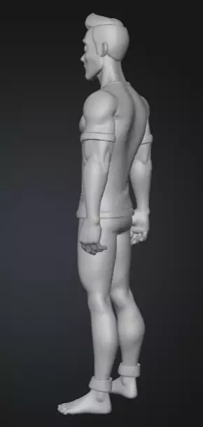 Game Ready Low Poly Male Base Mesh Animation Optimized Low-poly 3D model_2