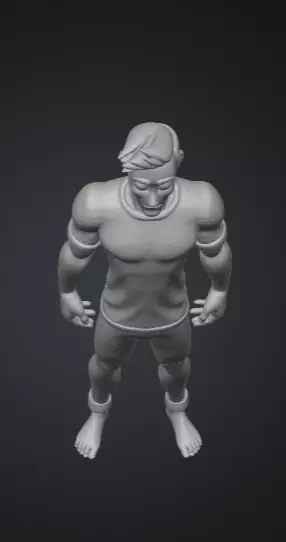 Game Ready Low Poly Male Base Mesh Animation Optimized Low-poly 3D model_3