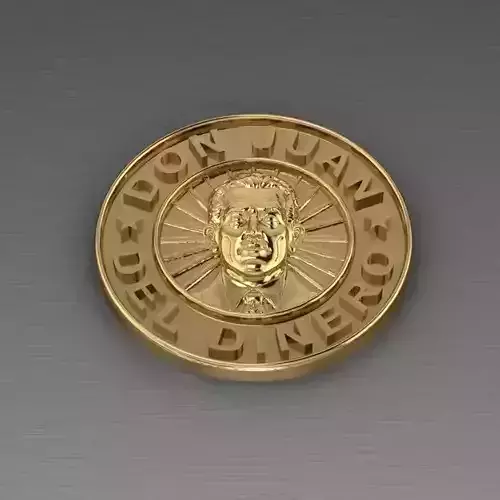 Don Juan del Dinero Medal Medalla STL OBJ 3D Model Jewelry