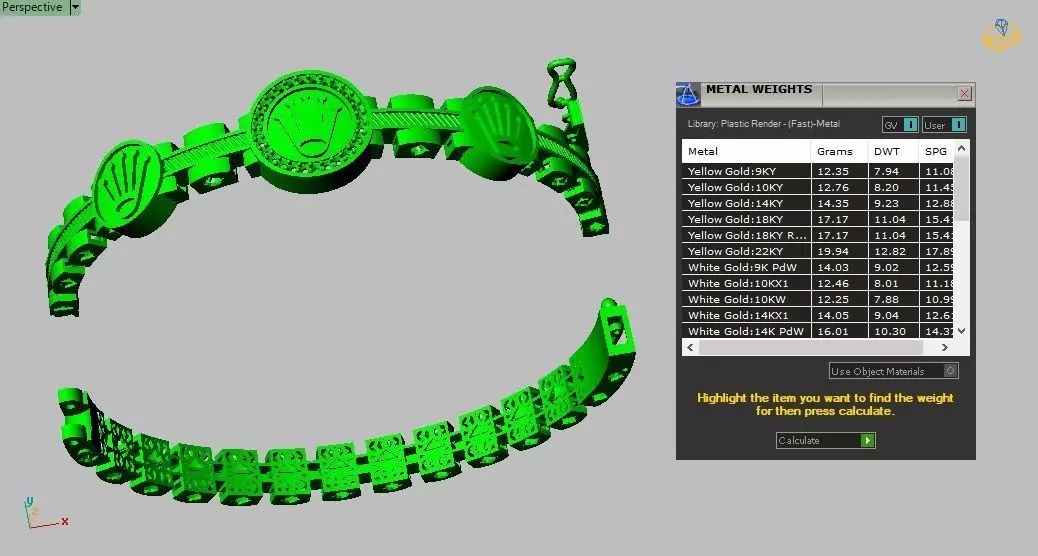 Luxury Rolex Bracelet 0057 - 3 size 3D print model_17