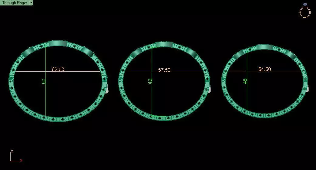Luxury Rolex Bracelet 0057 - 3 size 3D print model_11