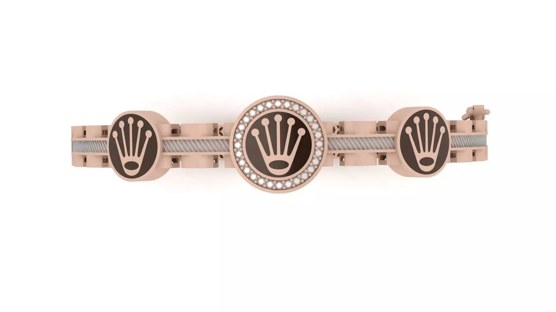 Luxury Rolex Bracelet 0057 - 3 size 3D print model_1