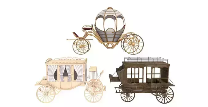 Carriage collection 3D model
