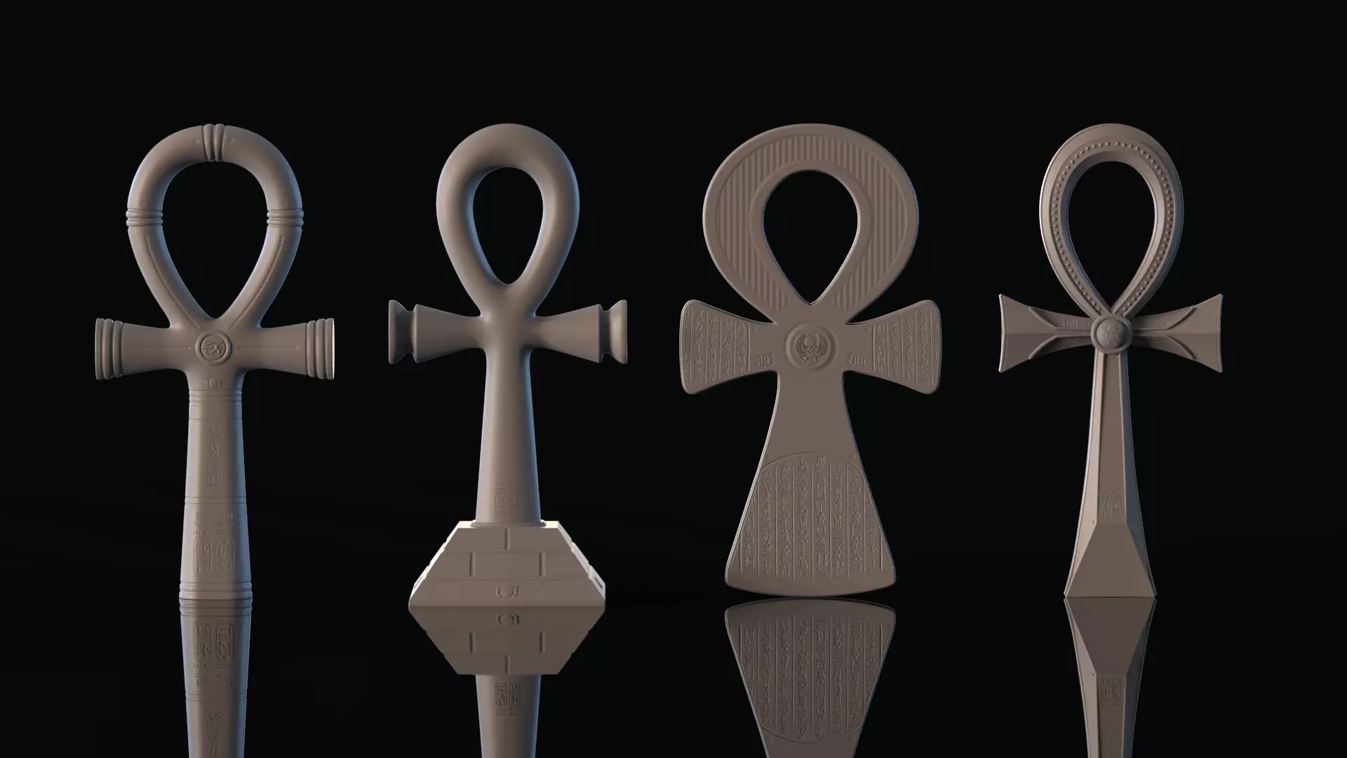 Egyptian Ankh Collection 3D print model_13