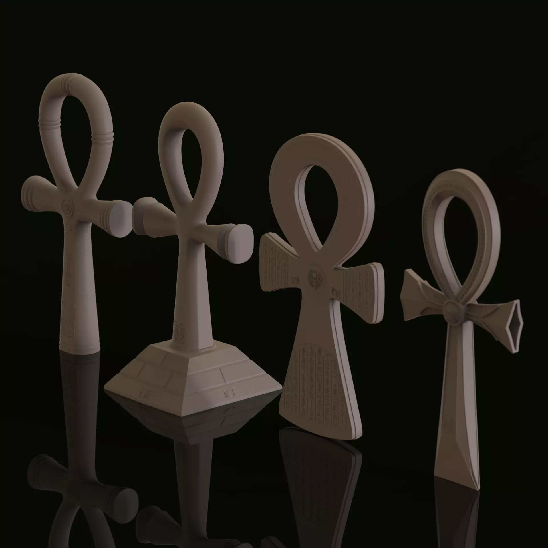 Egyptian Ankh Collection 3D print model_16