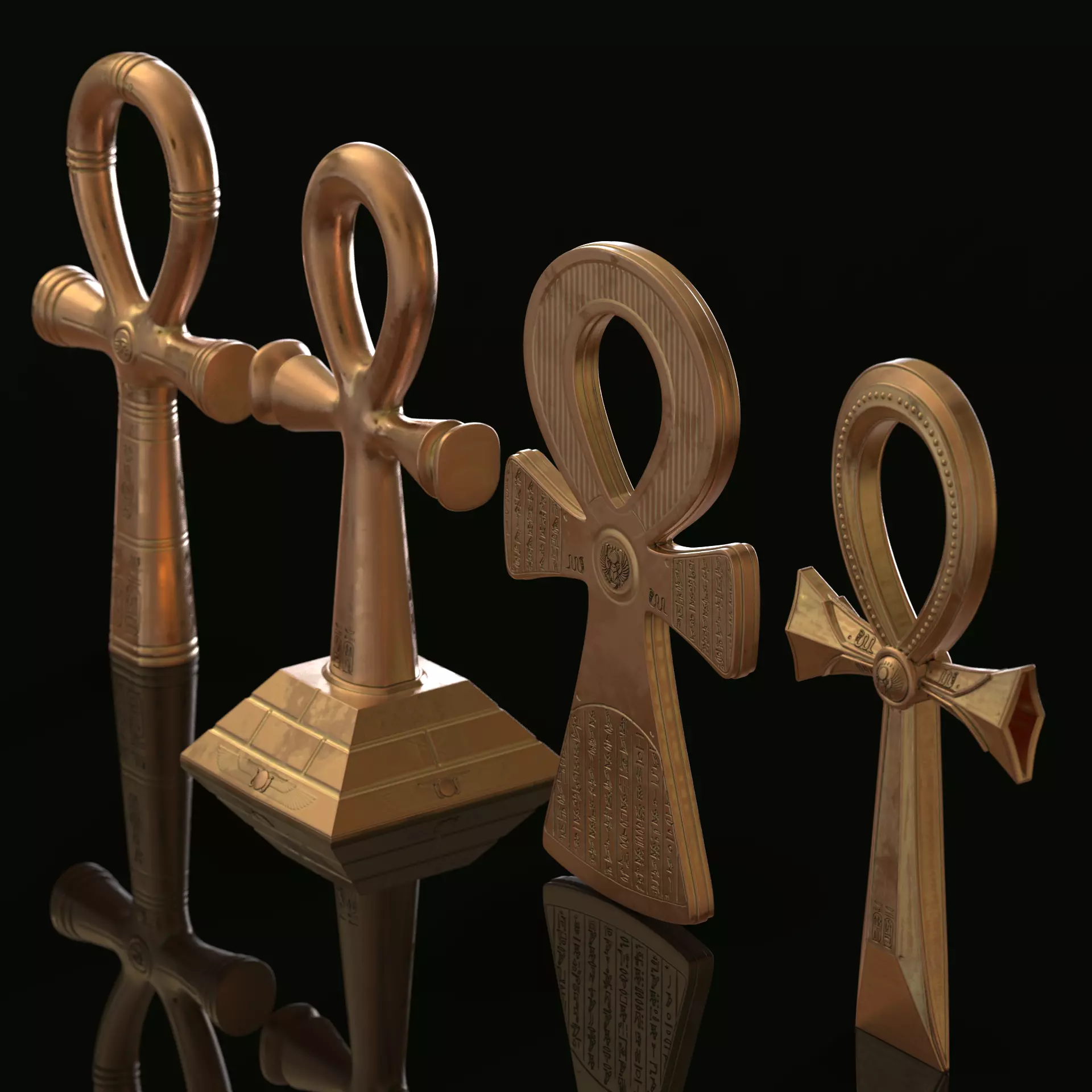 Egyptian Ankh Collection 3D print model_7