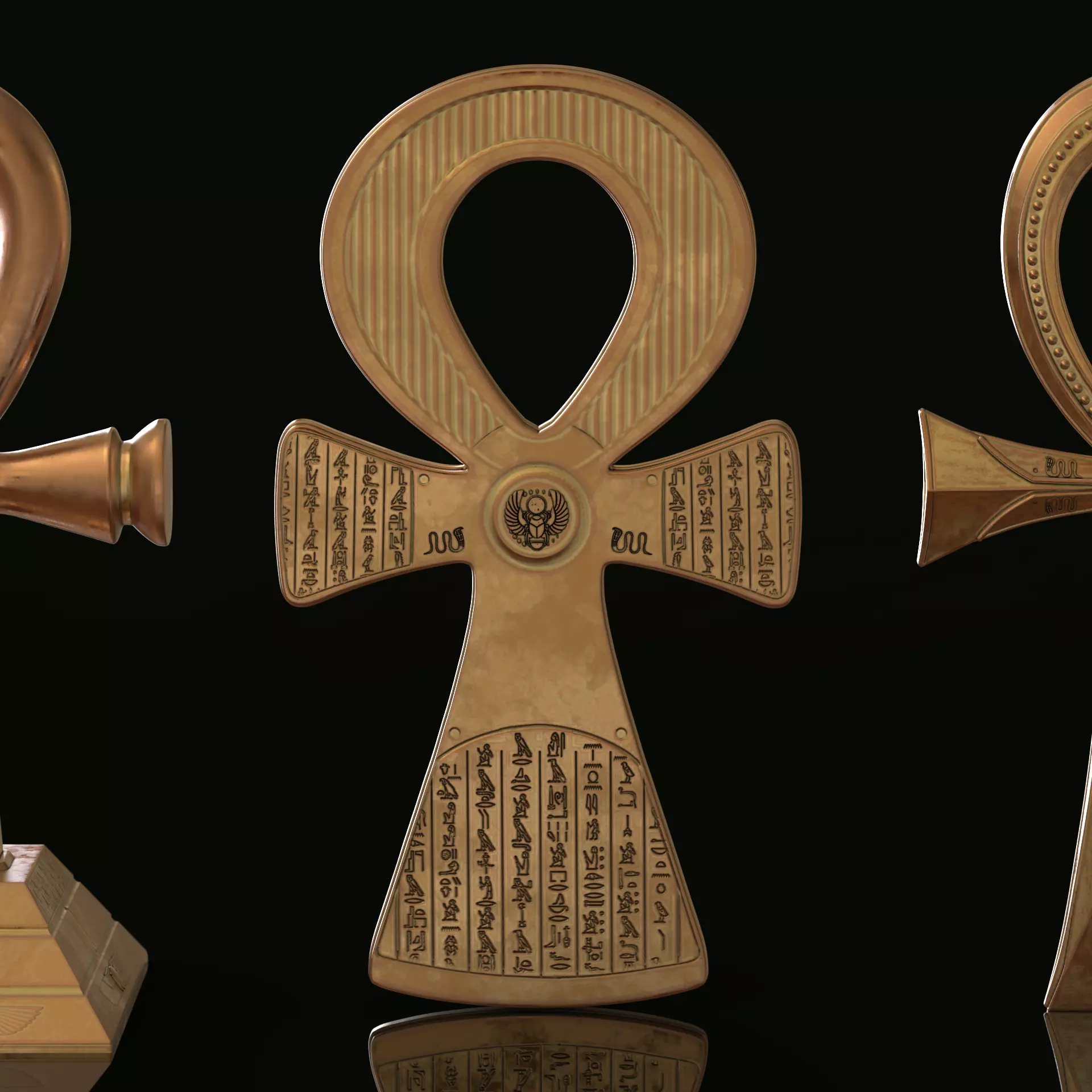 Egyptian Ankh Collection 3D print model_9
