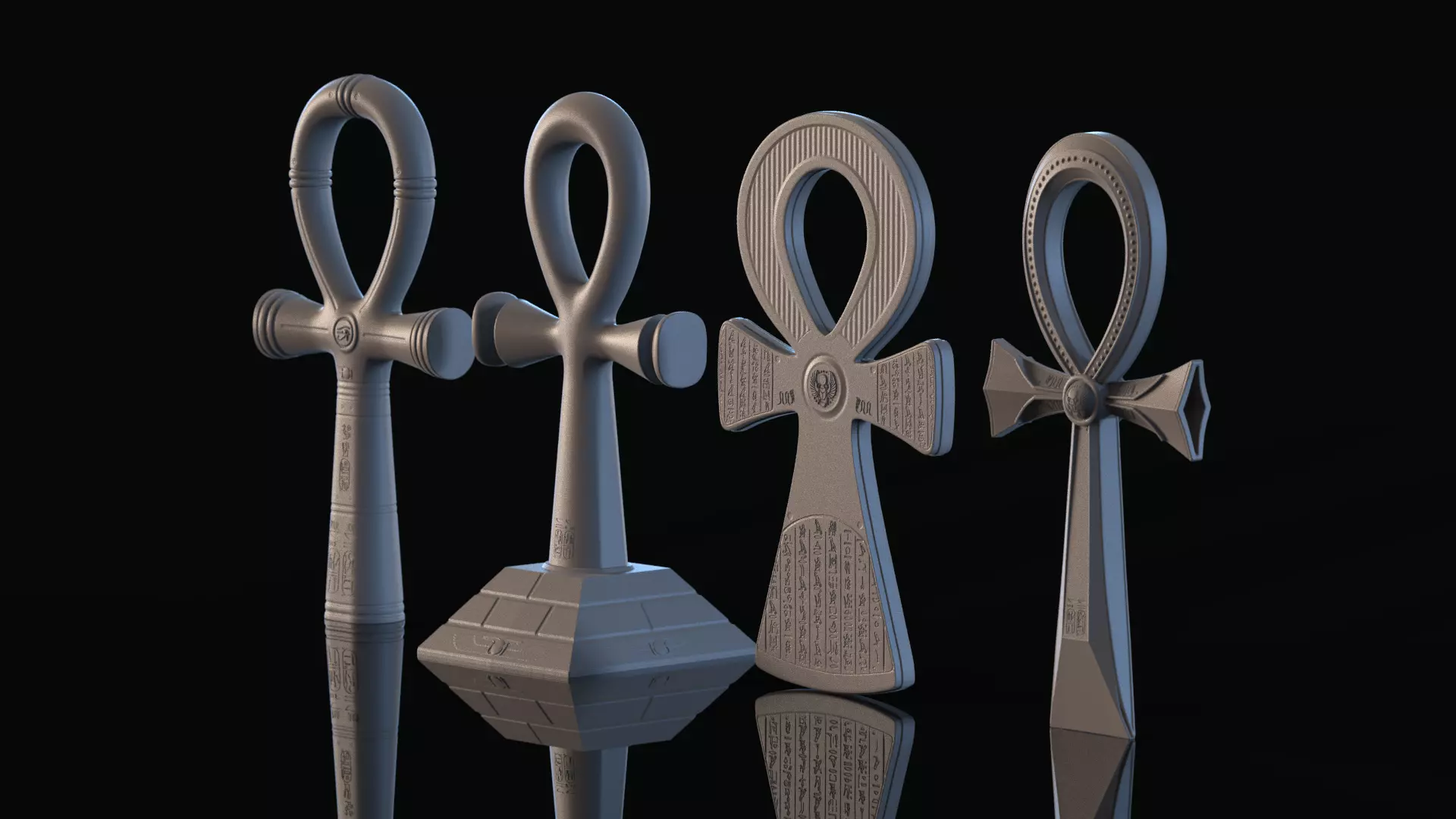 Egyptian Ankh Collection 3D print model_14
