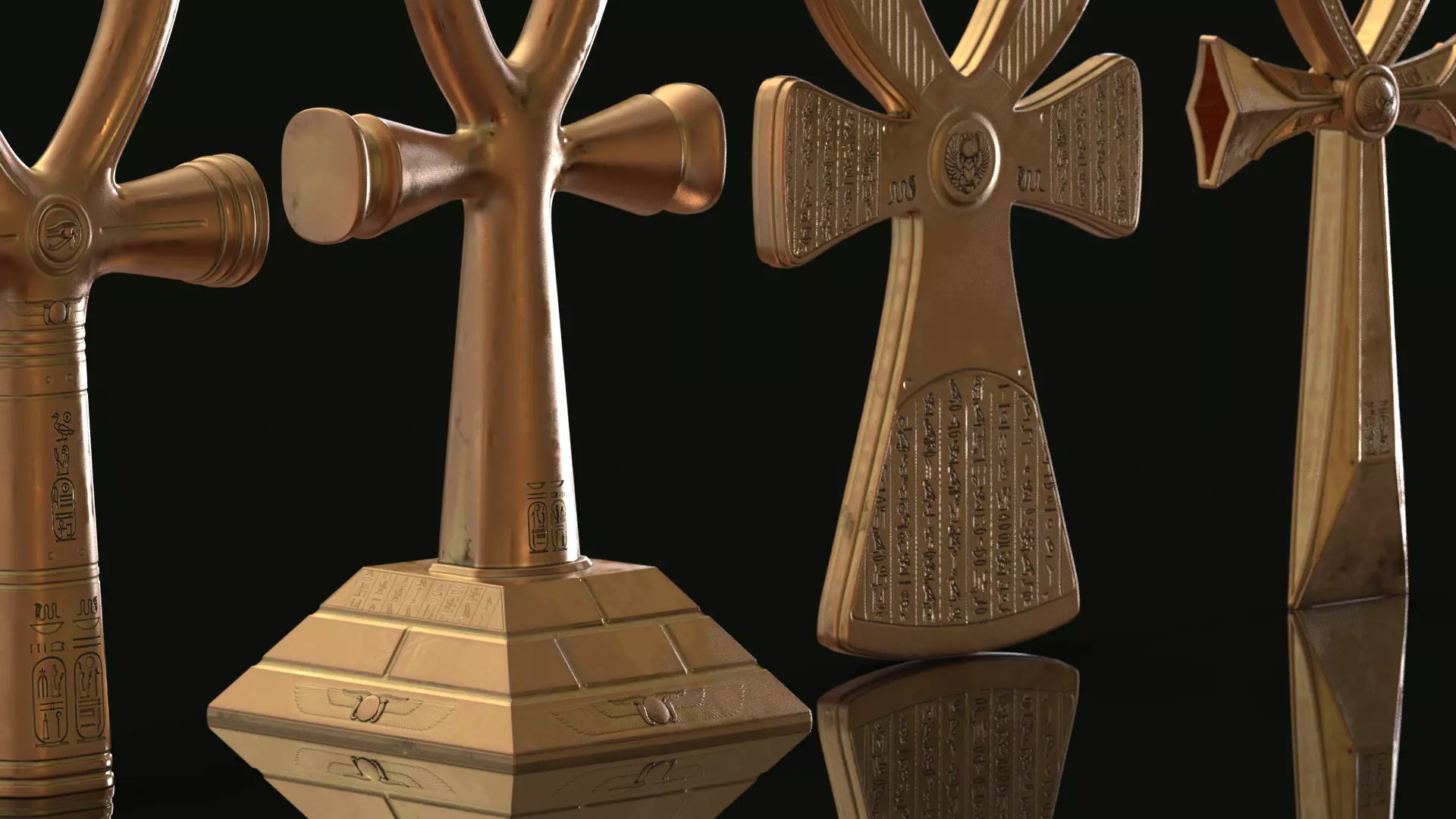 Egyptian Ankh Collection 3D print model_5