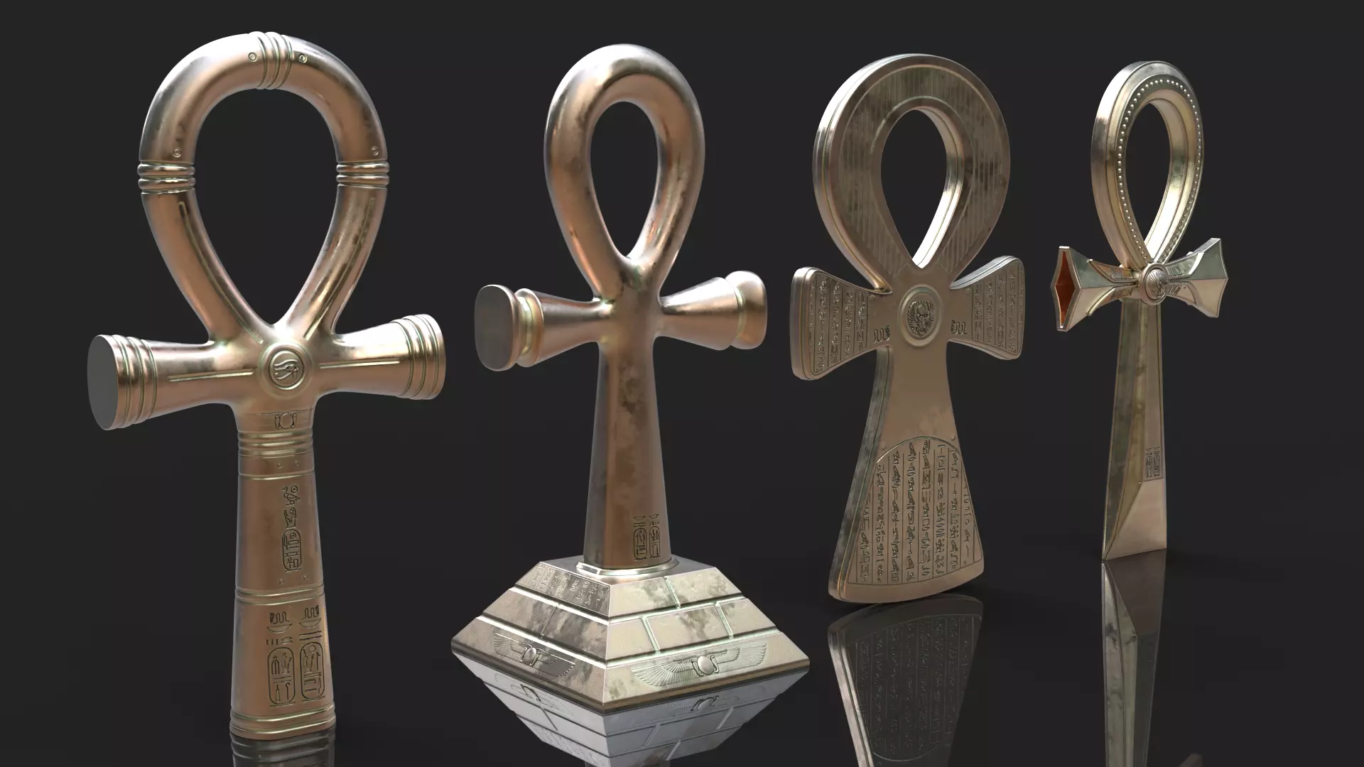 Egyptian Ankh Collection 3D print model_3