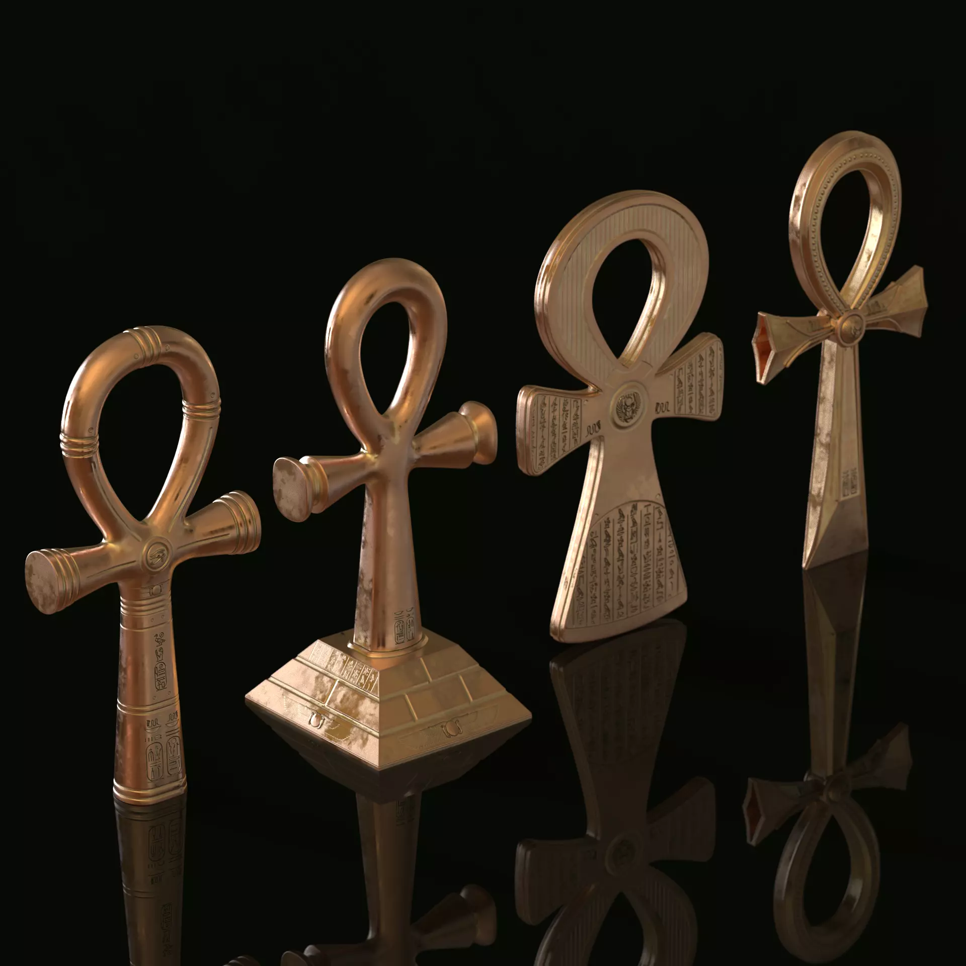 Egyptian Ankh Collection 3D print model_6