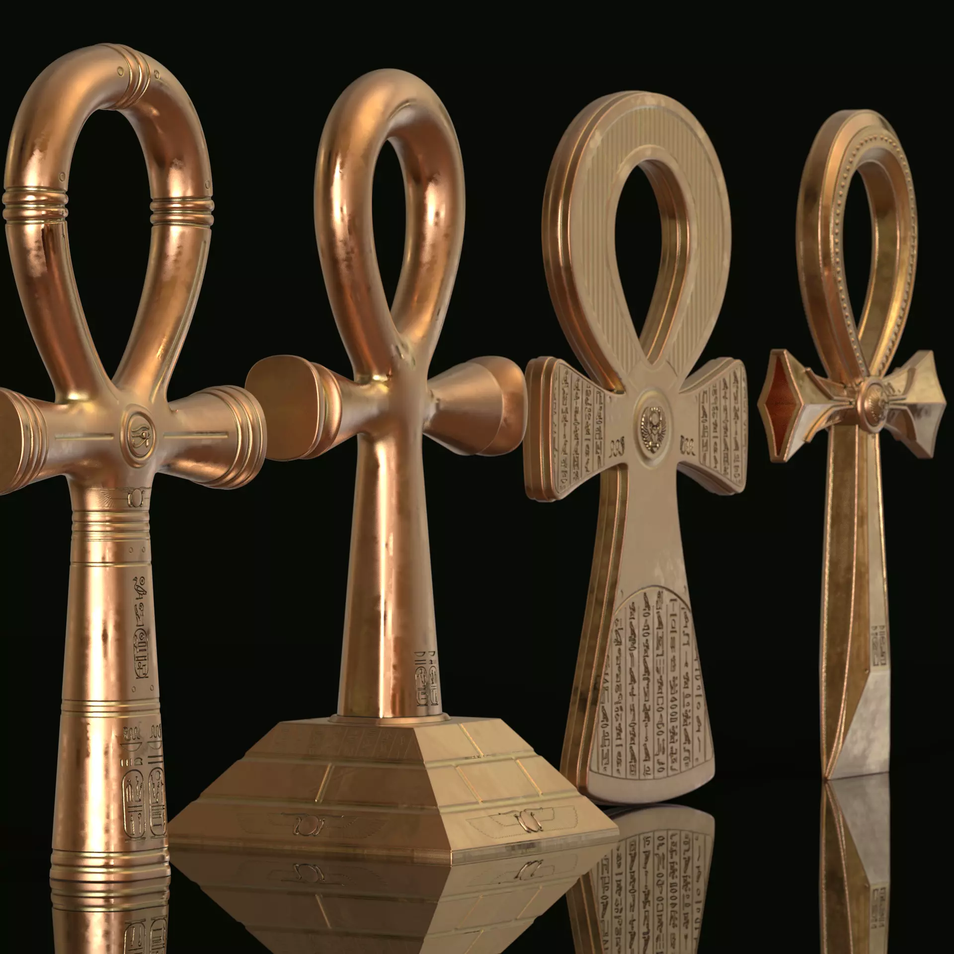 Egyptian Ankh Collection 3D print model_11