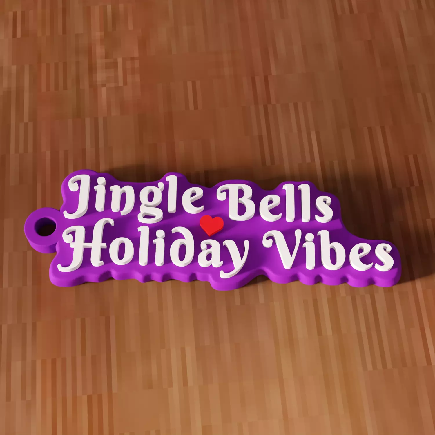 Jingle Bells Holiday Vibes Keychain - 459 3D print model_6