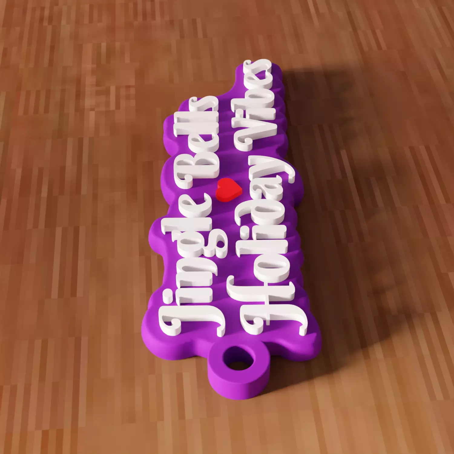 Jingle Bells Holiday Vibes Keychain - 459 3D print model_7