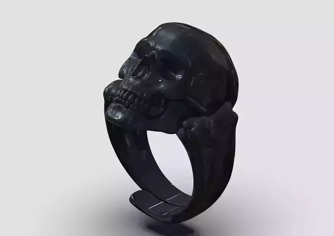 Skeleton Gold Ring Model A Symbol of Strength and Courage gr0150 3D print model