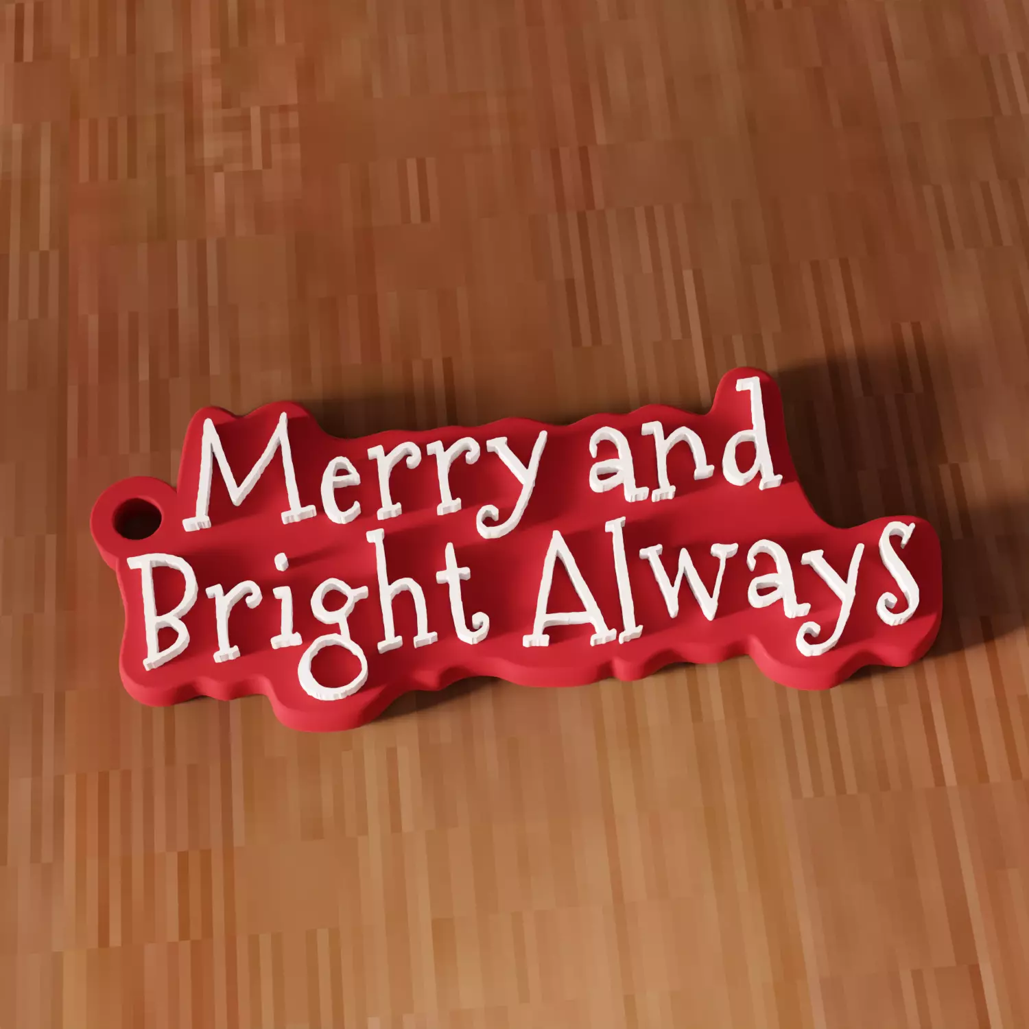 Merry and Bright Always Keychain - 460 3D print model_6