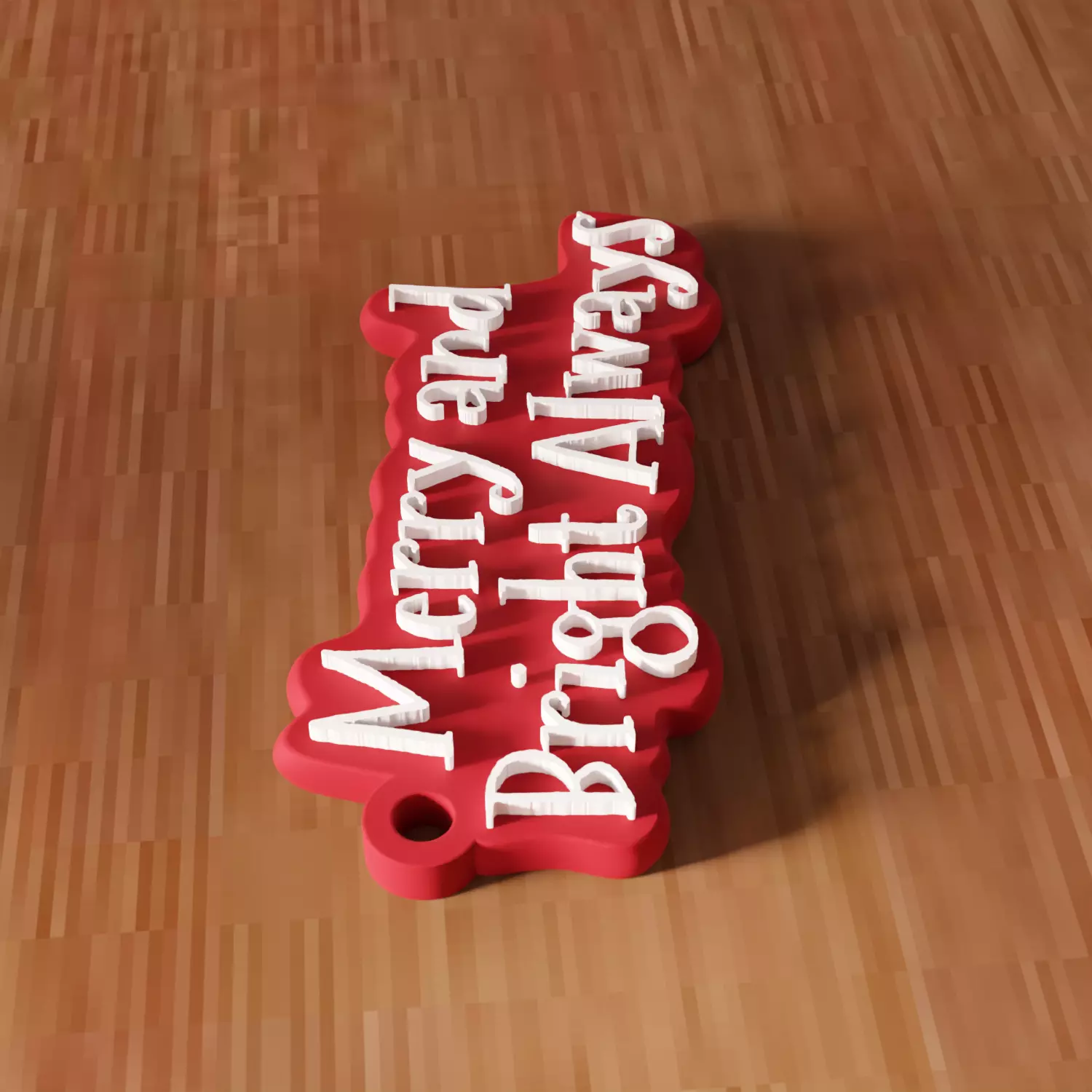 Merry and Bright Always Keychain - 460 3D print model_7