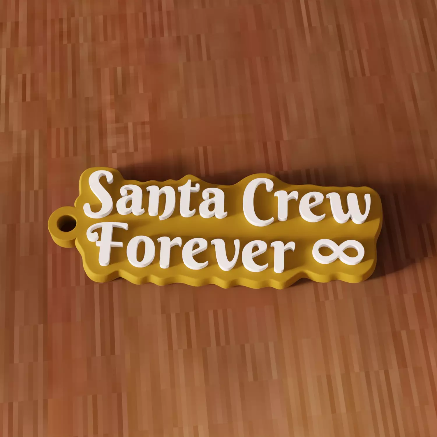 Santa Crew Forever Keychain - 461 3D print model_7