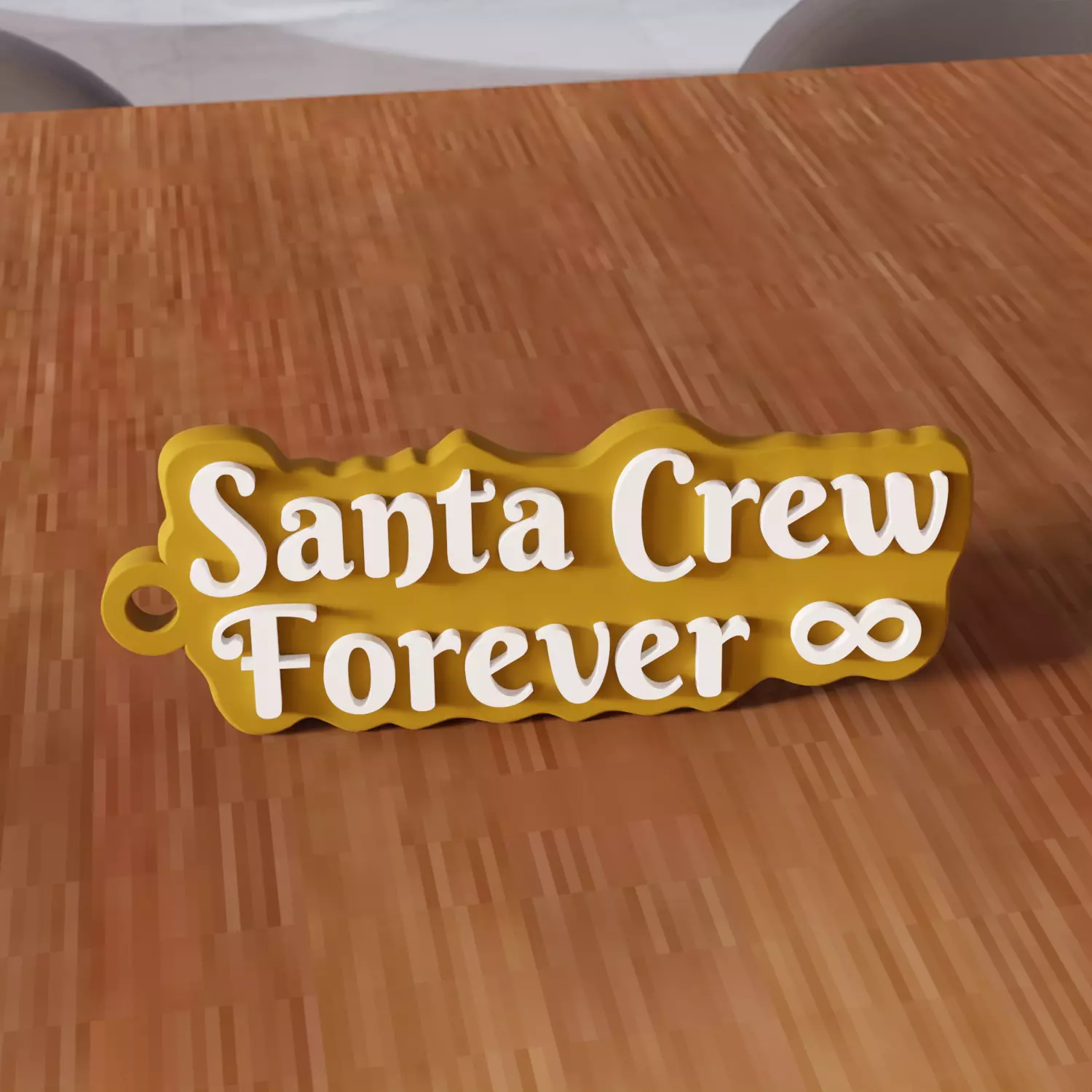 Santa Crew Forever Keychain - 461 3D print model_1