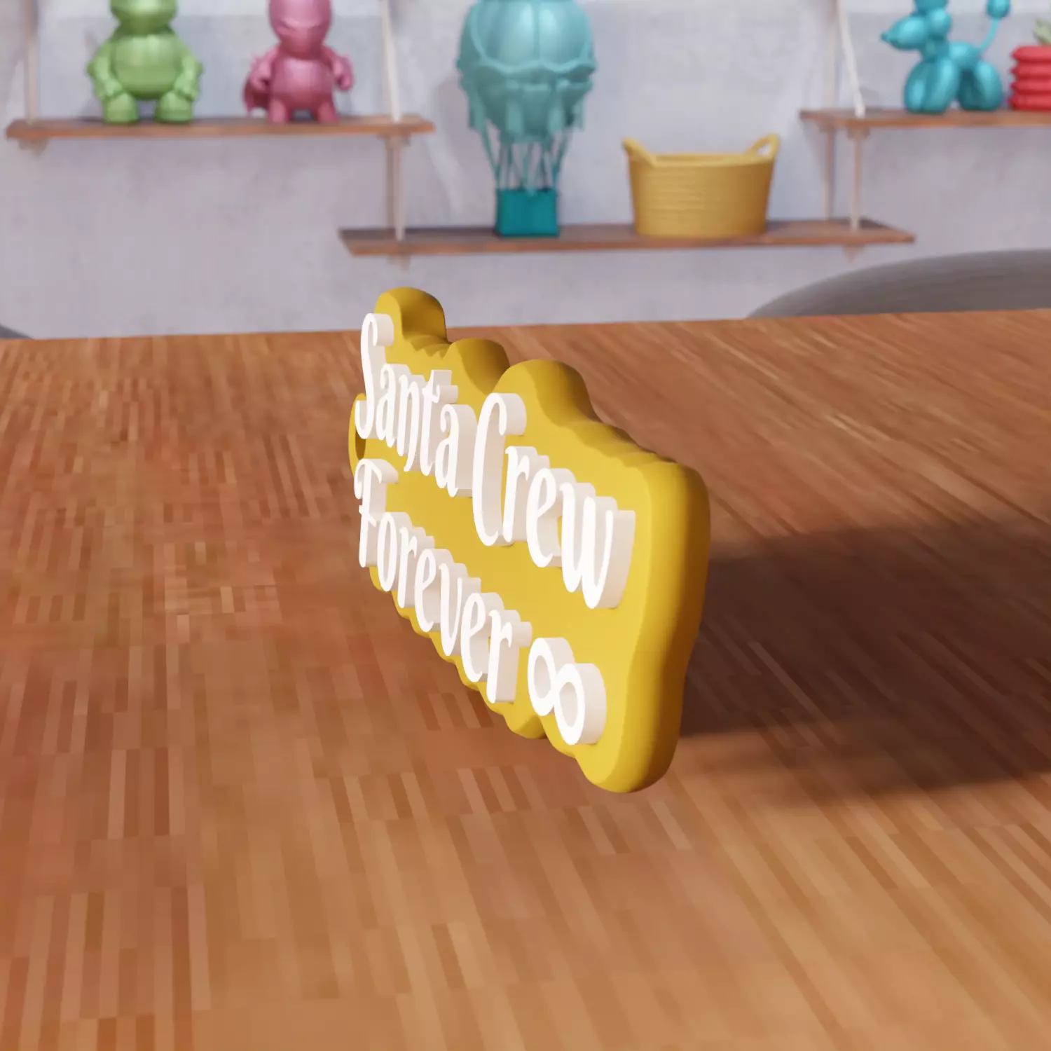 Santa Crew Forever Keychain - 461 3D print model_5