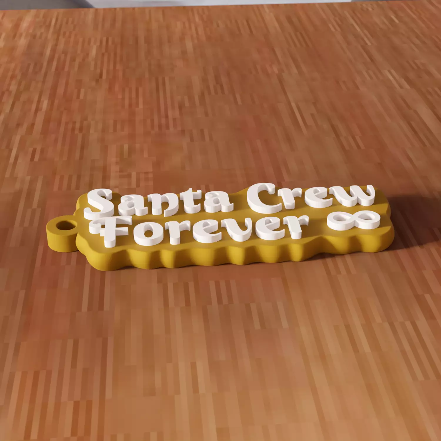 Santa Crew Forever Keychain - 461 3D print model_6