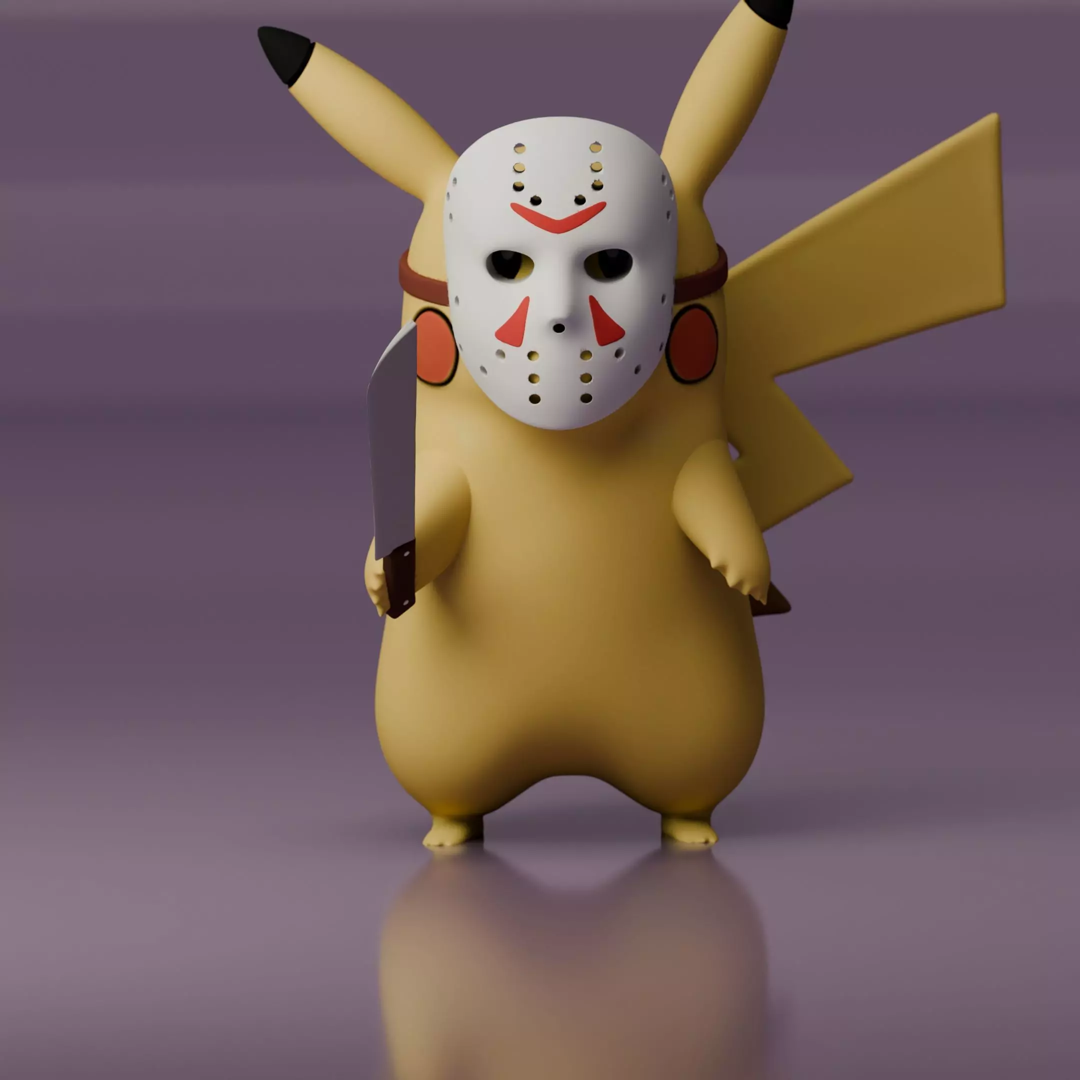 Pikachu Jason Halloween Pokemon Fanart Free Free 3D print model