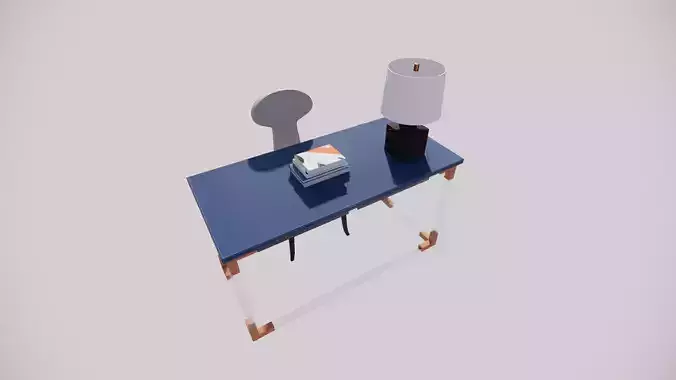 3D Model Modern Minimalist Work Desk