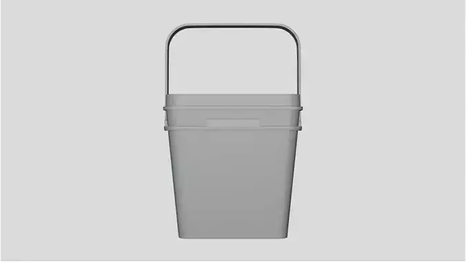 Square Bucket - Geometry Only No Textures No Materials