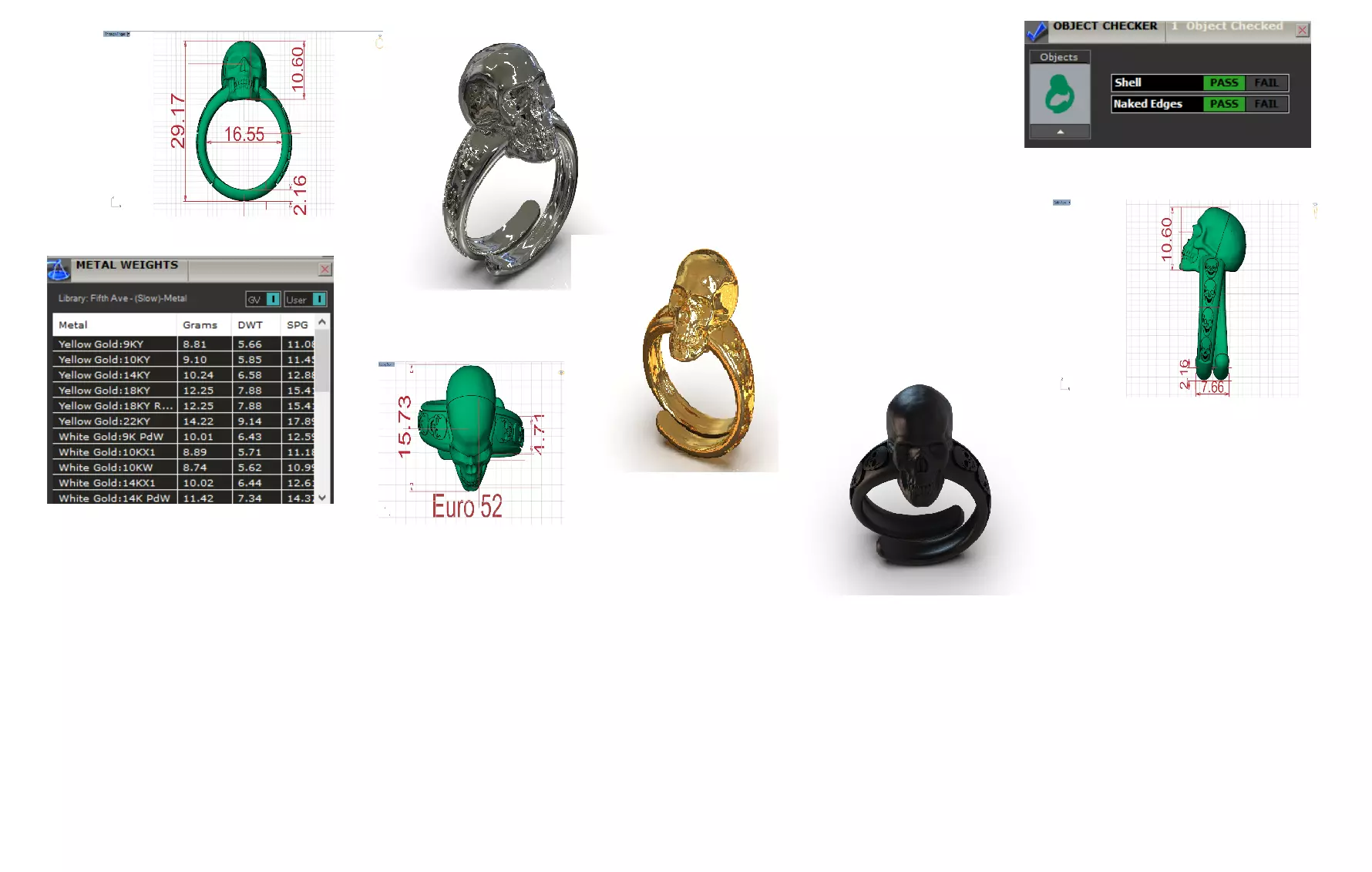 Skeleton Ring Model A Symbol of Boldness and Rock Style gr0151 3D print model_1